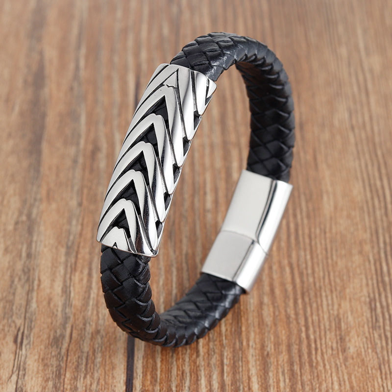 Fashion Stainless Steel Chain Genuine Leather Bracelet Men Vintage Male Braid Jewelry for Women Man Bracelet Hand Jewelry
Fashion Stainless Steel Chain Genuine Leather Bracelet Men Vintage Male Braid Jewelry for Women Man Bracelet Hand Jewelry