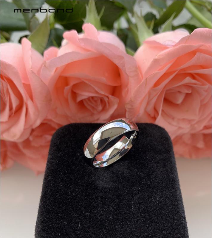 Shiny Dome Ring Women Tungsten Wedding Band High Polished Finish 6MM Ring Box Available