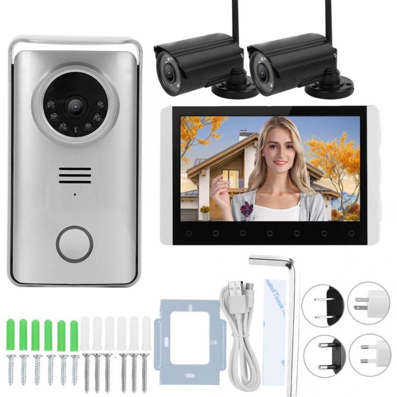 100-240V 7in TFT LCD 2.4G Wireless Visual Doorbell Night Vision Intercom Security Video Door Phone with 2 Cameras High Quality
100-240V 7in TFT LCD 2.4G Wireless Visual Doorbell Night Vision Intercom Security Video Door Phone with 2 Cameras High Quality