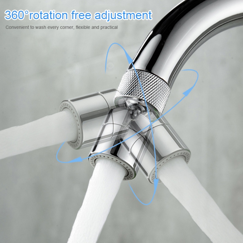 360° Swivel Tap Aerator Water Saving Faucet Brass Adjustable 2 Modes Kitchen Bathroom Faucet Bubbler Filter Nozzle Adapter