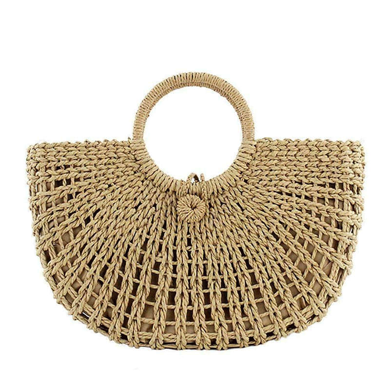 Women Half Moon Handbag Female 2020 Fashion Summer Casual Beach Straw Woven Bag Totes, A1
Women Half Moon Handbag Female 2020 Fashion Summer Casual Beach Straw Woven Bag Totes, A1