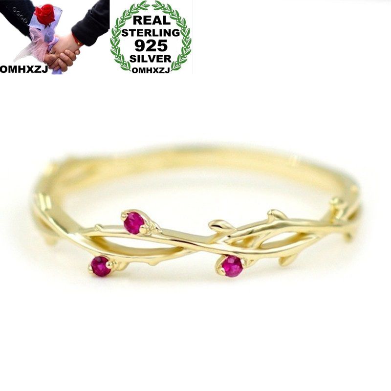 OMHXZJ Wholesale European Fashion Woman Girl Party Wedding Gift Red Zircon 925 Sterling Silver 18KT Yellow Gold Ring RR386
OMHXZJ Wholesale European Fashion Woman Girl Party Wedding Gift Red Zircon 925 Sterling Silver 18KT Yellow Gold Ring RR386