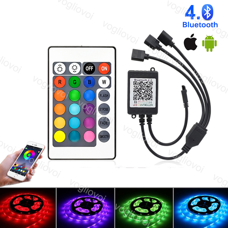 RGB Controllers 24Keys Bluetooth Smart APP Three Output Lighting Accessories For 5050 3528 2835 RGB Strip Modules Wall Washing Lamp DHL
RGB Controllers 24Keys Bluetooth Smart APP Three Output Lighting Accessories For 5050 3528 2835 RGB Strip Modules Wall Washing Lamp DHL