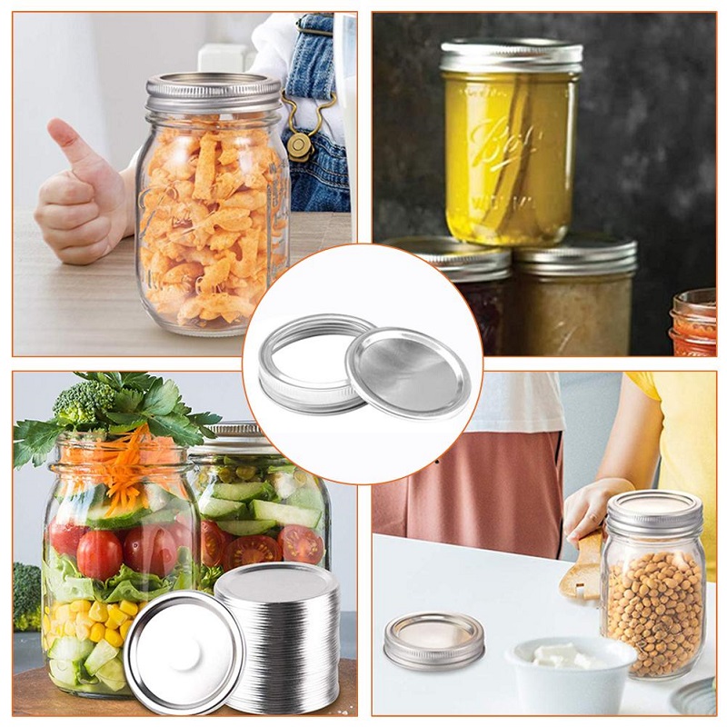 Mason Jar Lids Canning Jars Lids Kitchen Anti Rust Storage Cannings Covers Metal Split-Type Polished Bands Rings
Mason Jar Lids Canning Jars Lids Kitchen Anti Rust Storage Cannings Covers Metal Split-Type Polished Bands Rings