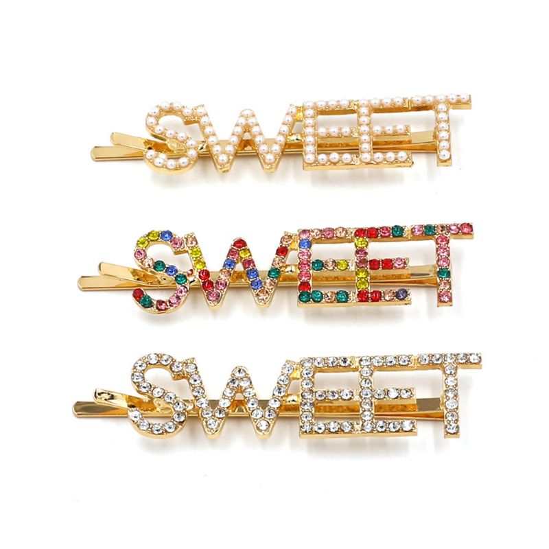 Minimalist Alloy Bobby Pins Women Colored Rhinestone Imitation Pearl Hair Clip Jewelry Sweet Letters Side Bangs Styling Barrette
Minimalist Alloy Bobby Pins Women Colored Rhinestone Imitation Pearl Hair Clip Jewelry Sweet Letters Side Bangs Styling Barrette