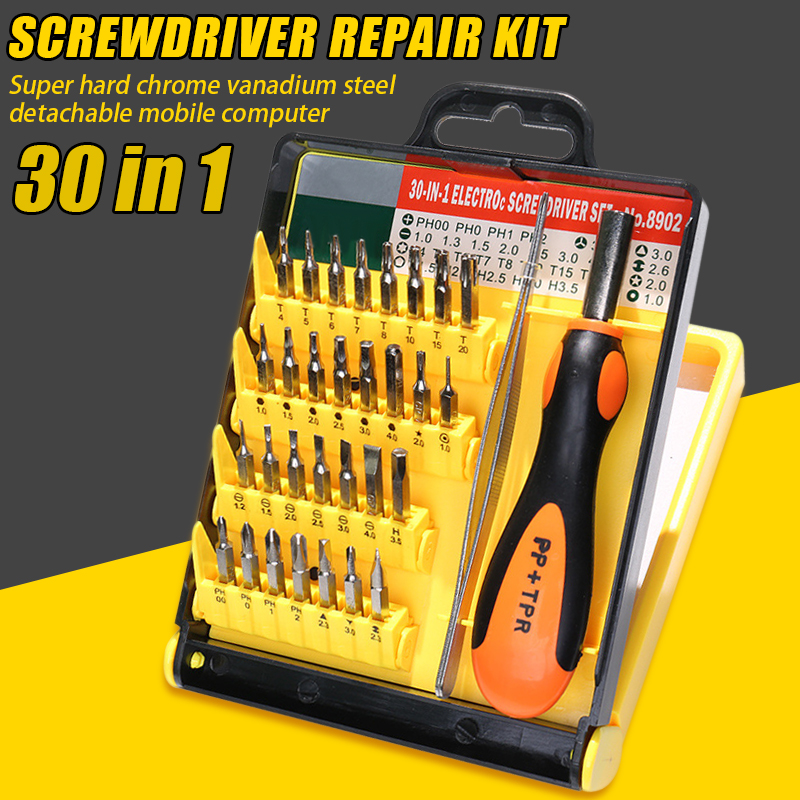 30-in-1 Screwdrivers Precise Bits Set Multifunctional Screwdrivers Repair Tools Kit for Computer Phones Repair _WK
30-in-1 Screwdrivers Precise Bits Set Multifunctional Screwdrivers Repair Tools Kit for Computer Phones Repair _WK