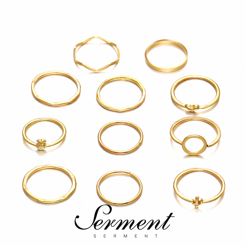 SERMENT Trendy Fashion Love Pineapple Cactus Ring Set Lady Fashion Jewelry Rings Accessories Gilded Color 11 Piece Set
SERMENT Trendy Fashion Love Pineapple Cactus Ring Set Lady Fashion Jewelry Rings Accessories Gilded Color 11 Piece Set