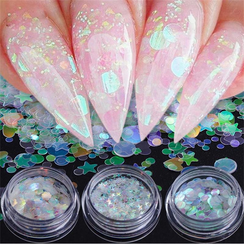 1 Box Nail Art Glitter AB Chameleon Color Sequins Flakes UV Gel Polish Pigment Star Heart Flower Paillette DIY Decorations Hot 
1 Box Nail Art Glitter AB Chameleon Color Sequins Flakes UV Gel Polish Pigment Star Heart Flower Paillette DIY Decorations Hot
