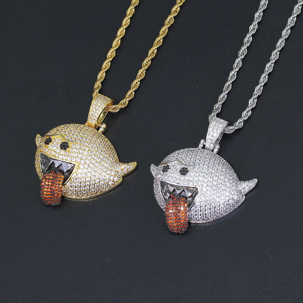 Hip-hop character cartoon copper inlaid zircon necklace pendant fashion cartoon character pendant necklace wholesale
Hip-hop character cartoon copper inlaid zircon necklace pendant fashion cartoon character pendant necklace wholesale