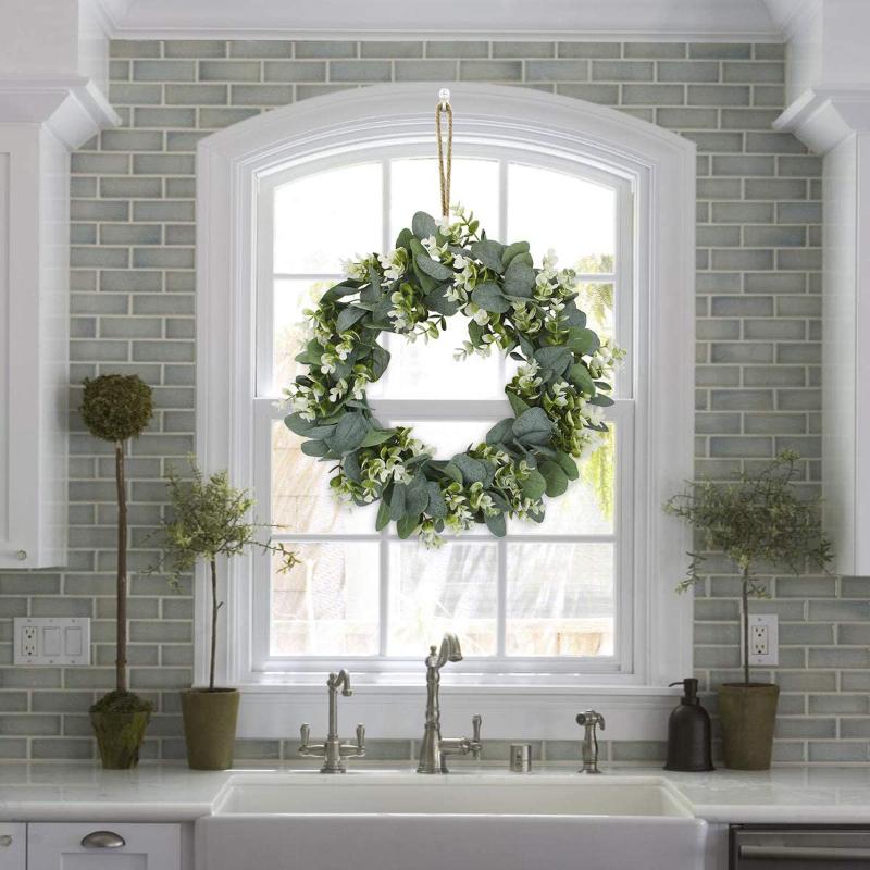 New Design 1pc White Simulation Garland Lysimachia Ring Field Pendant Door Knocker Round Leaf Decoration gift Home Accessory
New Design 1pc White Simulation Garland Lysimachia Ring Field Pendant Door Knocker Round Leaf Decoration gift Home Accessory