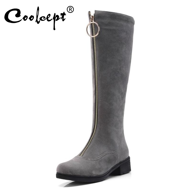 Coolcept Size 33-43 Women Knee Boots Winter Warm Fur Buckle Zipper High Heel Boots Fashion Concise Shoes Women Footwear, Black
Coolcept Size 33-43 Women Knee Boots Winter Warm Fur Buckle Zipper High Heel Boots Fashion Concise Shoes Women Footwear, Black