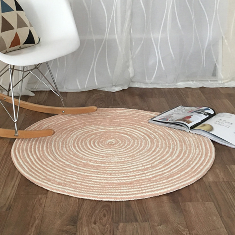 Hand-knotted Nordic Soft Carpet Cotton Thread Round Carpet Home Parlor Striped Living Room Round Tatami Rug Chair Mat New
Hand-knotted Nordic Soft Carpet Cotton Thread Round Carpet Home Parlor Striped Living Room Round Tatami Rug Chair Mat New