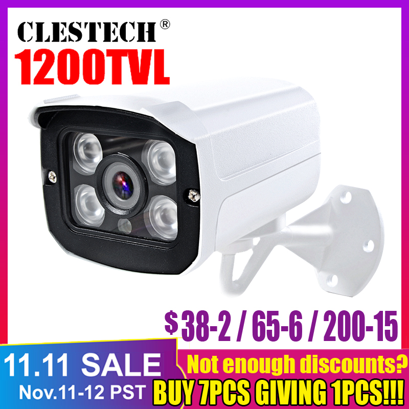 

Metal Real 1200TVL HD cctv Camera Waterproof IP66 Outdoor Security IR-CUT 4Led Array Infrared 30m Night Vision security vidicon