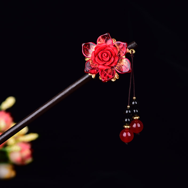 Ethnic Style Ancient Princess Hair Jewelry Temperamental Red Chalcedony Synthetic Cinnabar Flower Classical Hair Stick
Ethnic Style Ancient Princess Hair Jewelry Temperamental Red Chalcedony Synthetic Cinnabar Flower Classical Hair Stick