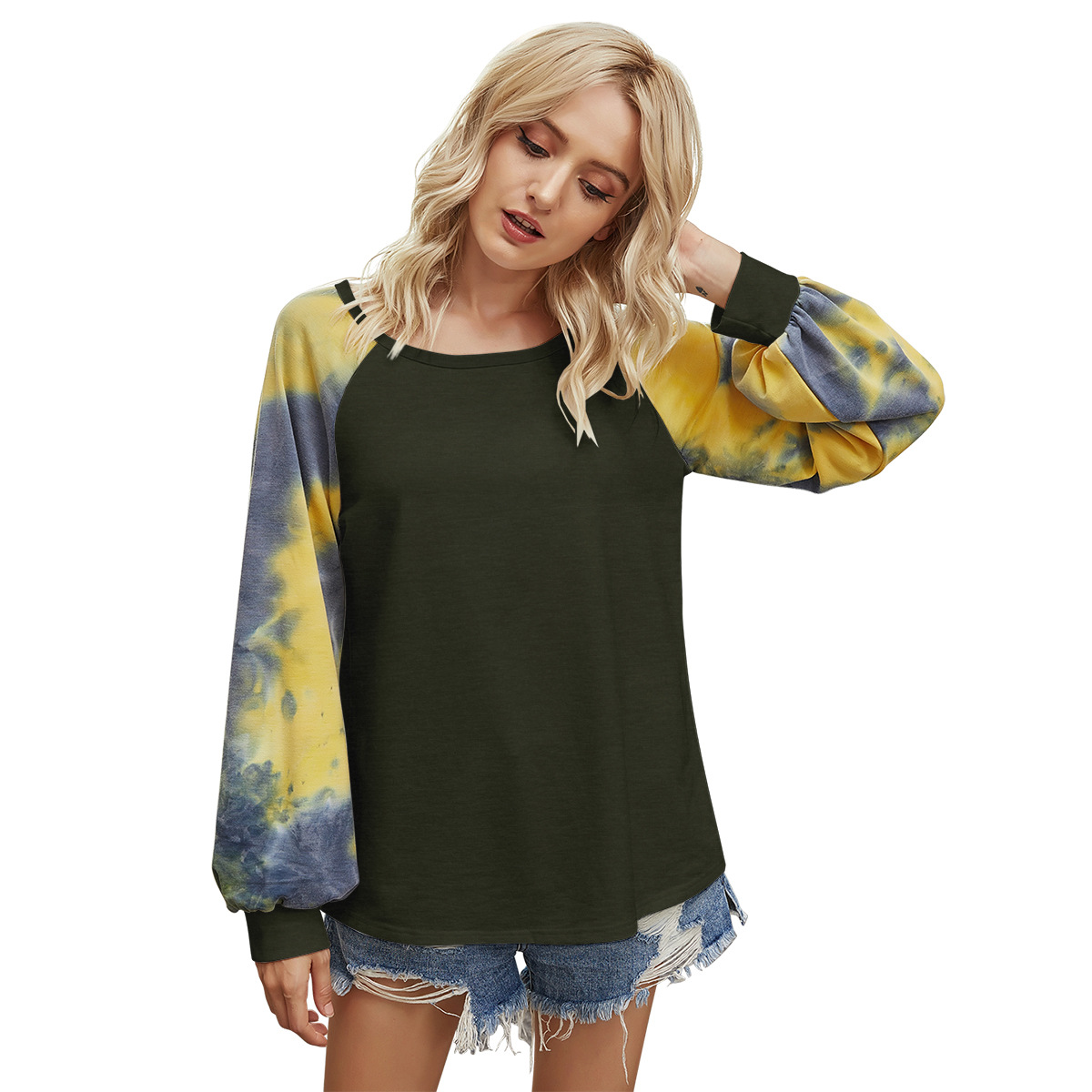 T-Shirt fall/winter European and American women's tops hot-selling style printed long-sleeved women