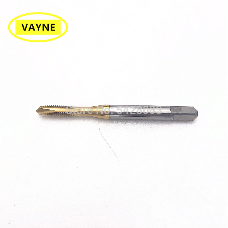 VAYNE HSSE Metric Spiral Pointed Taps with Tin Coated M4*0.7 M4.5*0.75 and Fine Thread screw tapsM4/4.5*0.5 M4/4.5*0.35 M4*0.75
VAYNE HSSE Metric Spiral Pointed Taps with Tin Coated M4*0.7 M4.5*0.75 and Fine Thread screw tapsM4/4.5*0.5 M4/4.5*0.35 M4*0.75