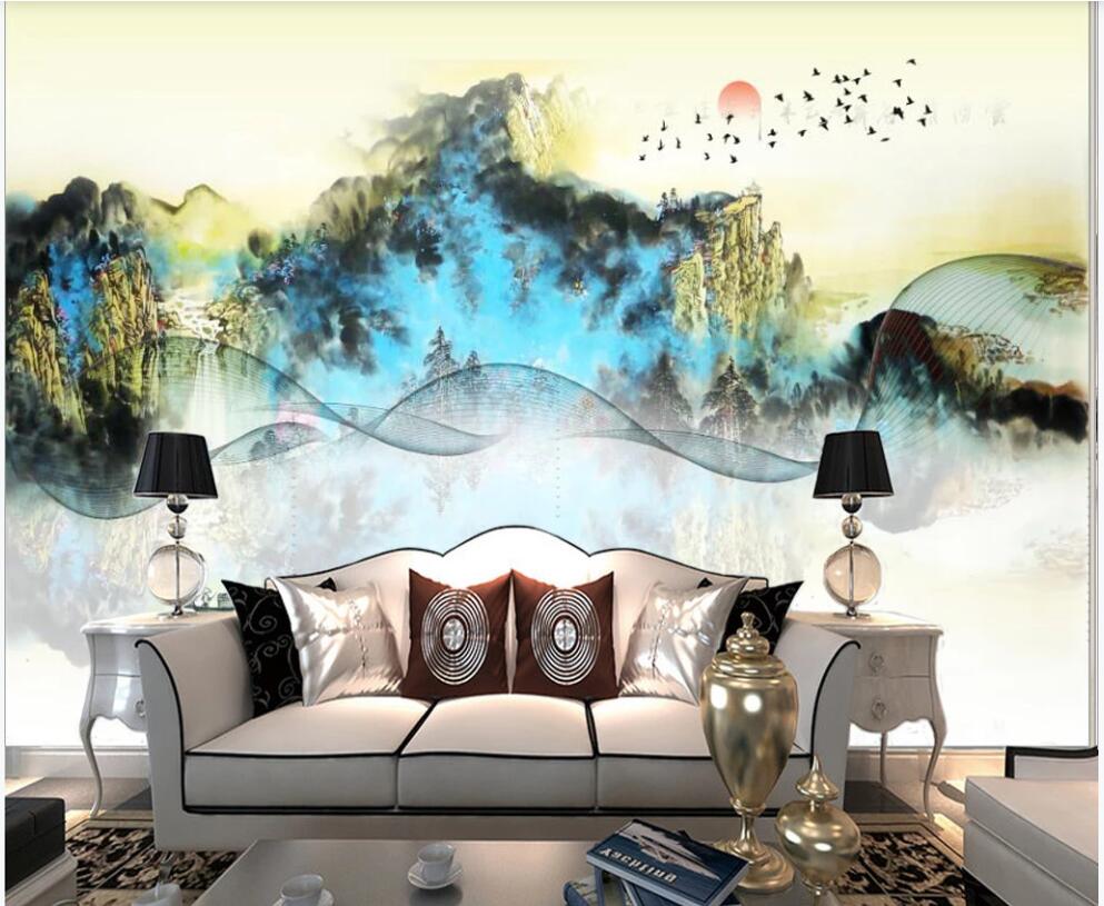 wall paper 3 d custom photo mural on the wall Chinese style artistic conception color landscape decor photo wallpaper in the living room, Non woven wallpaper
wall paper 3 d custom photo mural on the wall Chinese style artistic conception color landscape decor photo wallpaper in the living room, Non woven wallpaper