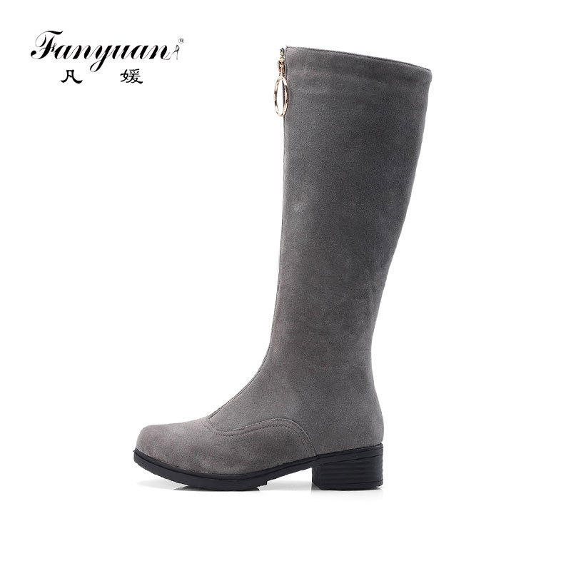 Fanyuan Fashion Solid knee high boots Round Toe Equestrian boots women Square heel long winter warm Zipper shoes Botas, Black
Fanyuan Fashion Solid knee high boots Round Toe Equestrian boots women Square heel long winter warm Zipper shoes Botas, Black
