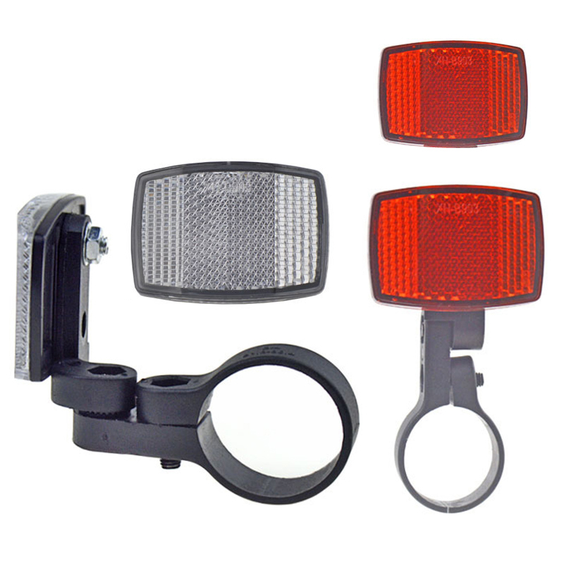 Bicycle Reflectors Front & Rear Set Mountain Bike Night Warning Plastic Plate Night Riding Safe Warning Rear Lights
Bicycle Reflectors Front & Rear Set Mountain Bike Night Warning Plastic Plate Night Riding Safe Warning Rear Lights