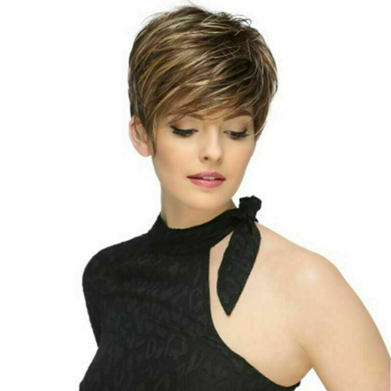 Stylish Ladies Vogue Ombre Blonde Mix Short Wigs Wavy Curly Hair Daily Party