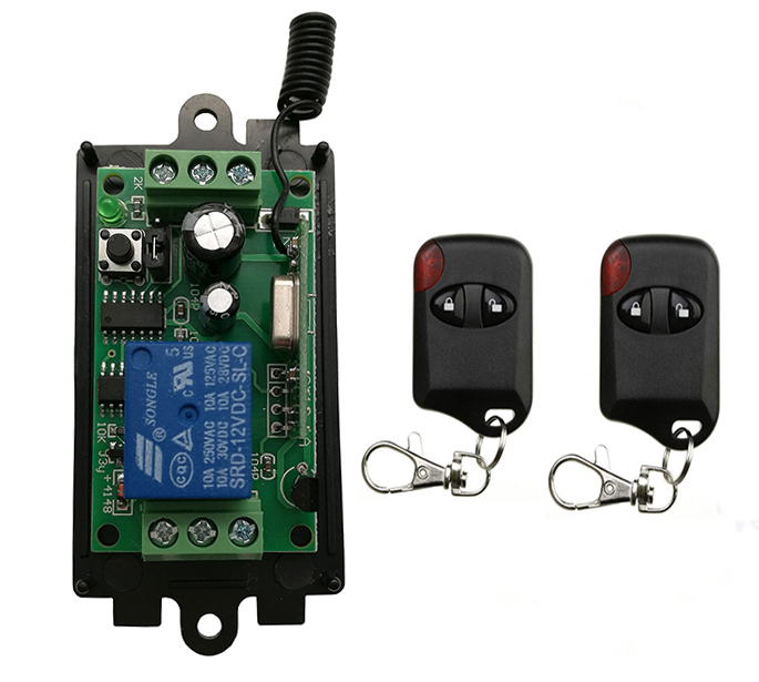 DC 9V 12V 24V 1 CH 1CH RF Wireless Remote Control Switch System Receiver+cat eye Transmitters ,315/433.92 MHZ Garage Door/lamp
DC 9V 12V 24V 1 CH 1CH RF Wireless Remote Control Switch System Receiver+cat eye Transmitters ,315/433.92 MHZ Garage Door/lamp