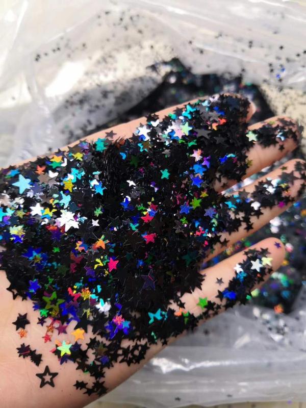 1kg/bag Holographic Silver 5 Point Star Glitter Hollow Mix Glitter for face body and nail art Loose nail supplier
1kg/bag Holographic Silver 5 Point Star Glitter Hollow Mix Glitter for face body and nail art Loose nail supplier