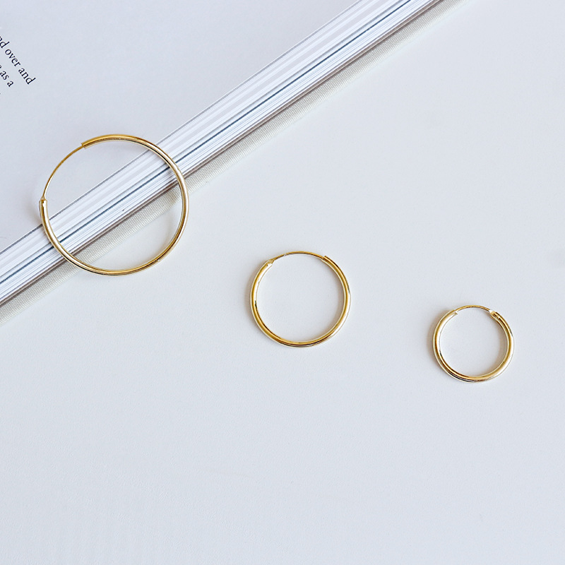 925 Sterling Silver Golden Circle Small To Big Hoop Earring Minimalist Fine Jewelry For Girls Women Ladies Fashion Party Prom
925 Sterling Silver Golden Circle Small To Big Hoop Earring Minimalist Fine Jewelry For Girls Women Ladies Fashion Party Prom