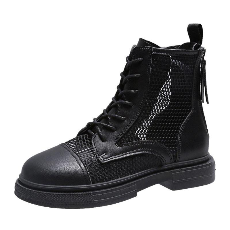 Fashion ladies flat overshoes pure color short boots round toe women's shoes breathable hollow lace up British style sandals, White
Fashion ladies flat overshoes pure color short boots round toe women's shoes breathable hollow lace up British style sandals, White