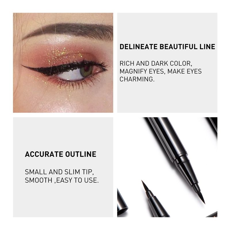 Black Liquid Eyeliner Long Lasting Waterproof Professional Cosmetic Beauty Makeup Liquid Eye Liner Pencil Delineador#