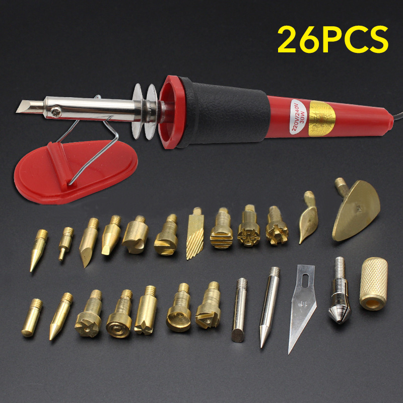 26 Pcs Electric Soldering Iron Gourd Wood Board Painting Tool Multifunctional Hot Flower Engraving Wood Burning DIY Kit EU/UK/US
26 Pcs Electric Soldering Iron Gourd Wood Board Painting Tool Multifunctional Hot Flower Engraving Wood Burning DIY Kit EU/UK/US
