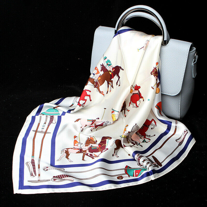 100% Silk Shiny Scarf Women's Vintage Horse Print Small Scarves Stewardess Kerchief Square Bandana Tied 53cm / 20.8 inches
100% Silk Shiny Scarf Women's Vintage Horse Print Small Scarves Stewardess Kerchief Square Bandana Tied 53cm / 20.8 inches