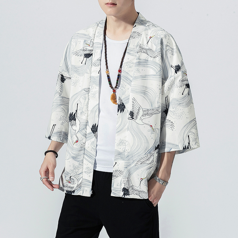 2020 Men Japan Style Kimono Cardigan Shirt Coat Traditional Loose Printing Fashion Casual Thin Jacket Summer Outerwear, 711-3
2020 Men Japan Style Kimono Cardigan Shirt Coat Traditional Loose Printing Fashion Casual Thin Jacket Summer Outerwear, 711-3