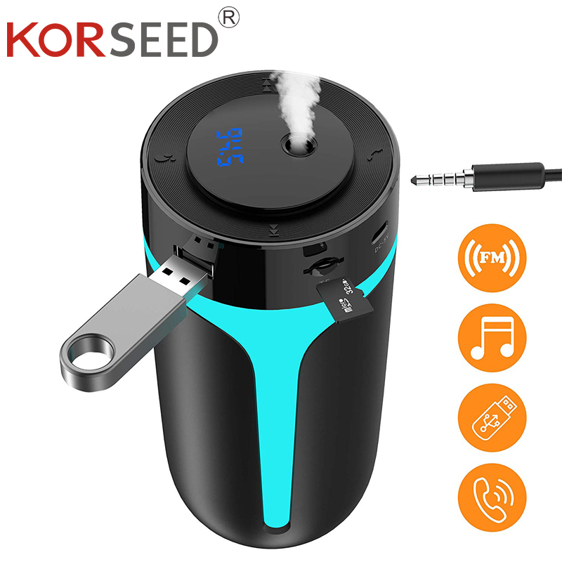 Korseed car Bluetooth 5.0 transmitter Aroma humidifier hands-free MP3 music player compatible with AUX TF U disk car mp3 player
Korseed car Bluetooth 5.0 transmitter Aroma humidifier hands-free MP3 music player compatible with AUX TF U disk car mp3 player