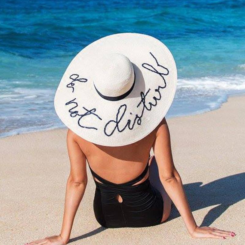 GGOMU New summer do not disturb Sequin letter wide brim sun hats for women Beach vacation fashion girls straw hat ZLH-004, Black
GGOMU New summer do not disturb Sequin letter wide brim sun hats for women Beach vacation fashion girls straw hat ZLH-004, Black