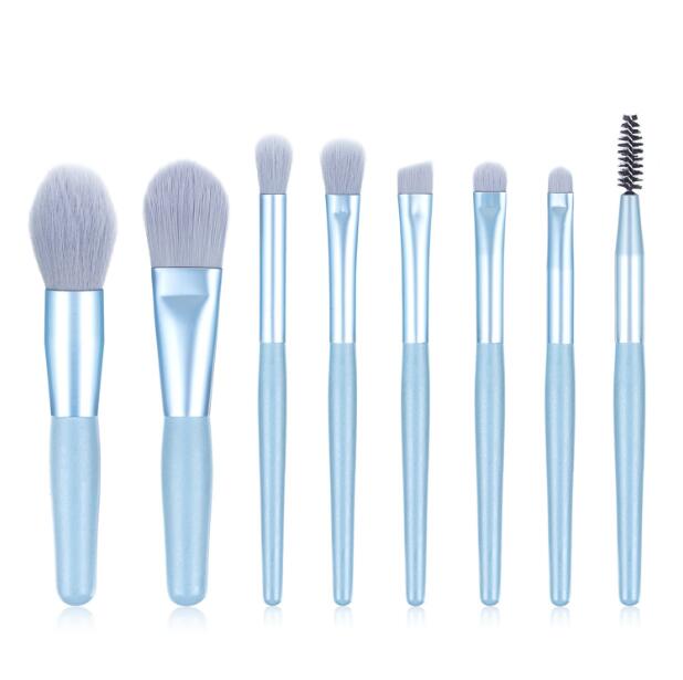 Premium 8Pcs Mini Makeup Brushes Set for Eye shadow Blush Cosmetics Pro Wood Handle Soft Hair Brush Make-up Tools & Accessories DHL Free