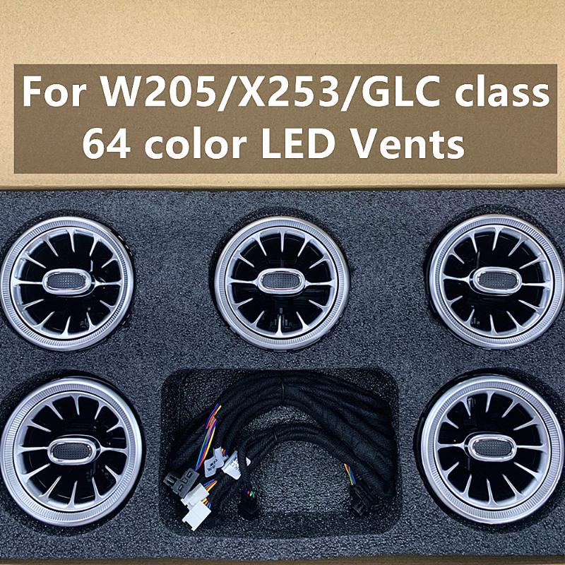 Turbine Vents LED lights for W205/W213/X253/W167 A/C/E/GLC/CLA class vent inlet Car interior environment light modification
Turbine Vents LED lights for W205/W213/X253/W167 A/C/E/GLC/CLA class vent inlet Car interior environment light modification