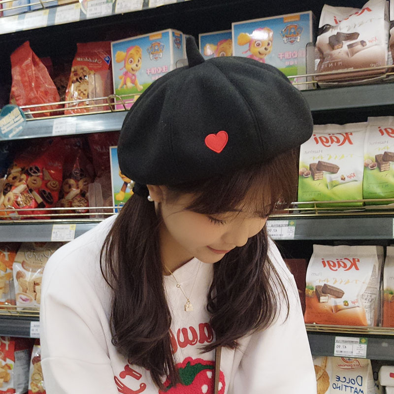 Chapeau Femme Girl Heart Beret Autumn and Winter All-match Painter Hat Soft Girl Pumpkin Hat Berets Caps for Women Kapelusz 2020, Black
Chapeau Femme Girl Heart Beret Autumn and Winter All-match Painter Hat Soft Girl Pumpkin Hat Berets Caps for Women Kapelusz 2020, Black
