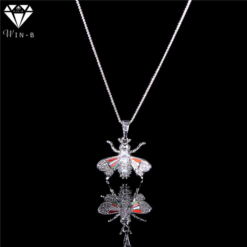 WIN-B Bee Necklaces Colorful Pendant Chain CZ Zirconia Charm Crystal Jewelry Necklace Statement Accessories Valentine's Day
WIN-B Bee Necklaces Colorful Pendant Chain CZ Zirconia Charm Crystal Jewelry Necklace Statement Accessories Valentine's Day