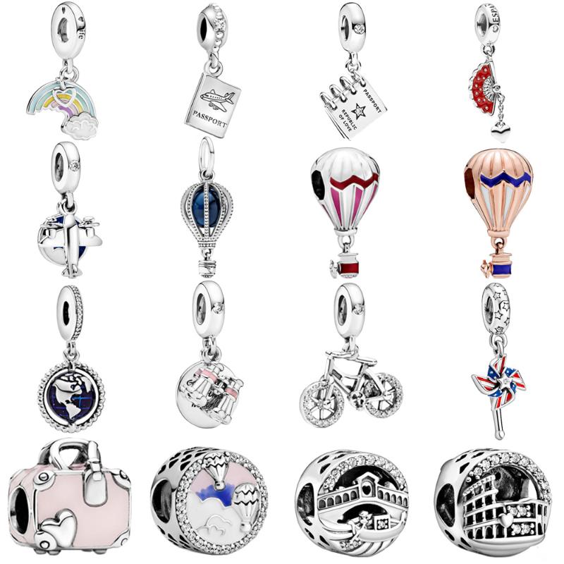 Hot Sale 925 Sterling Silver Travel series Charms Beads fit Original Pan Charm Bracelets Women DIY Jewelry
Hot Sale 925 Sterling Silver Travel series Charms Beads fit Original Pan Charm Bracelets Women DIY Jewelry