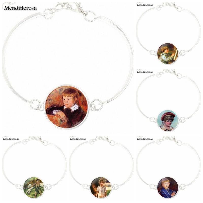 For Women Girl Gift Silver Plated Jewelry With Glass Cabochon Bracelet Bangle Sailor Boy Portrait of Robert Famous Painting Art
For Women Girl Gift Silver Plated Jewelry With Glass Cabochon Bracelet Bangle Sailor Boy Portrait of Robert Famous Painting Art