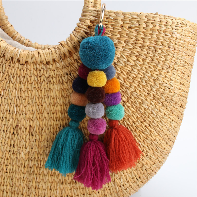 1PC Big Pompons Bag Charms With Colorful Tassel Keycharms For Women Boho Key Ring Jewelry Diy Handmade
1PC Big Pompons Bag Charms With Colorful Tassel Keycharms For Women Boho Key Ring Jewelry Diy Handmade