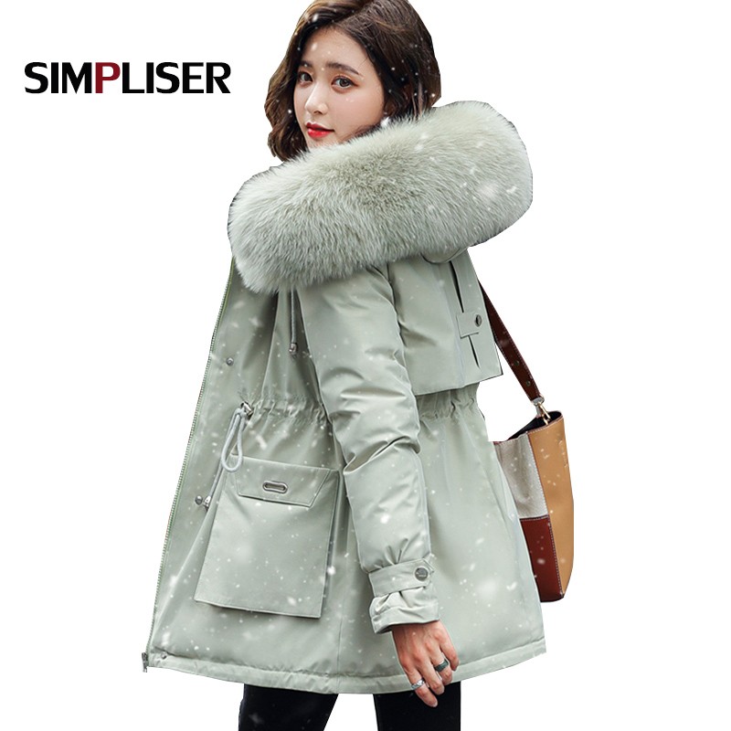 Thickened Warm Coats Women 2020 Winter Long Hooded Jackets Fur Collar High Street Parka Femme Pink Black Green Parka Fur Coats
Thickened Warm Coats Women 2020 Winter Long Hooded Jackets Fur Collar High Street Parka Femme Pink Black Green Parka Fur Coats