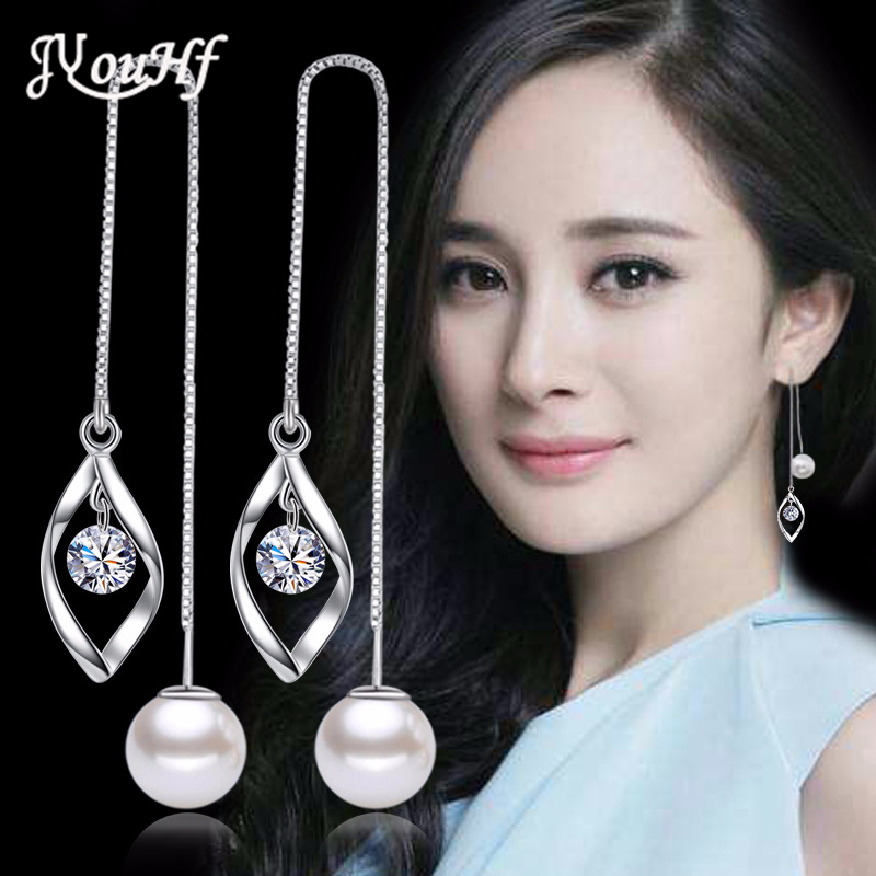 JYouHF Fashion Perfect Cut Cubic Zirconia Crystal Earrings for Women Long Ear Line with Pearl Pendant Tassel Earrings Jewelry
JYouHF Fashion Perfect Cut Cubic Zirconia Crystal Earrings for Women Long Ear Line with Pearl Pendant Tassel Earrings Jewelry