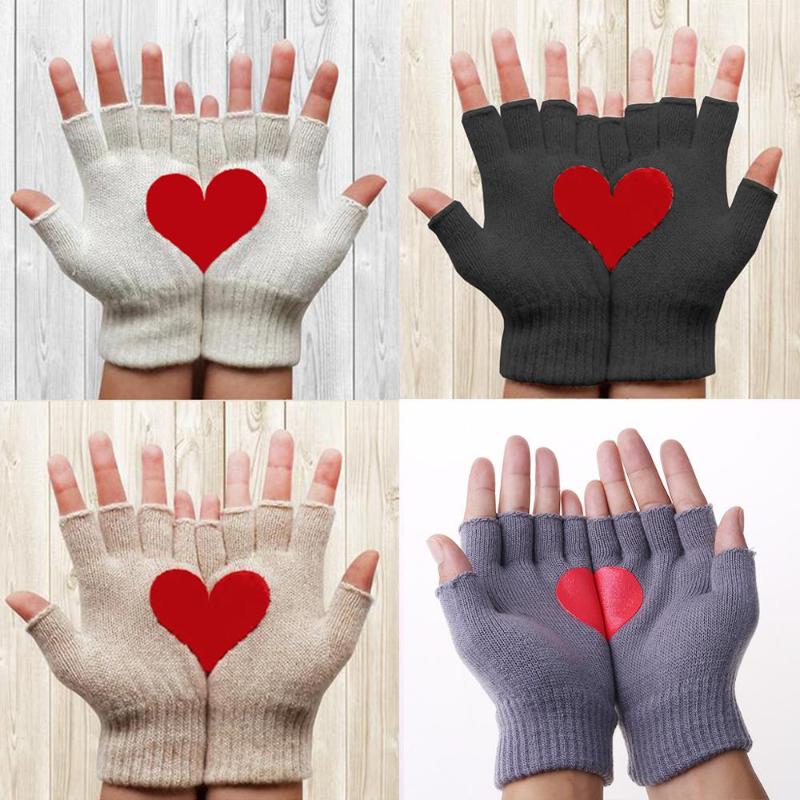 Womens Winter Knit Fingerless Gloves Sweet Red Half Love Heart Irregular Patchwork Palm Solid Color Half Finger Mittens
Womens Winter Knit Fingerless Gloves Sweet Red Half Love Heart Irregular Patchwork Palm Solid Color Half Finger Mittens