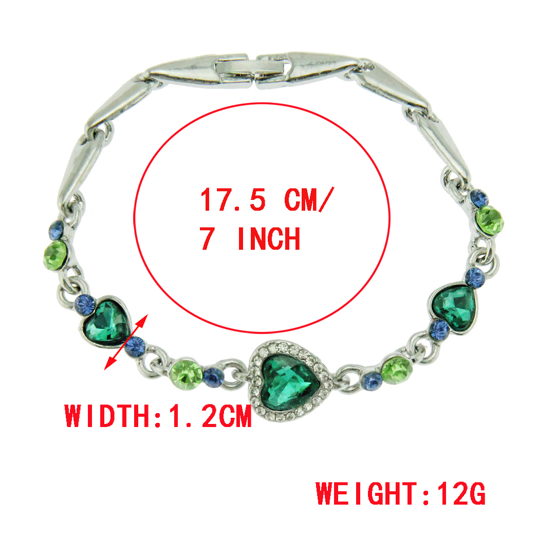 New 6 Styles Gold Silver Colorful Bling Diamond Womens Bijoux Pulseira Chain Love Charm Bracelets Chains Bracelet Wolf Tide Jewelry Gifts for Women