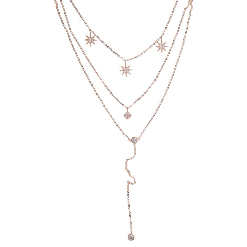 Chains Luxury Fashion Accessories Women Fine Jewelry Y Style 3 Layers Charm Chain Link Necklace With Star To Lucky Girl Wholesale
Chains Luxury Fashion Accessories Women Fine Jewelry Y Style 3 Layers Charm Chain Link Necklace With Star To Lucky Girl Wholesale