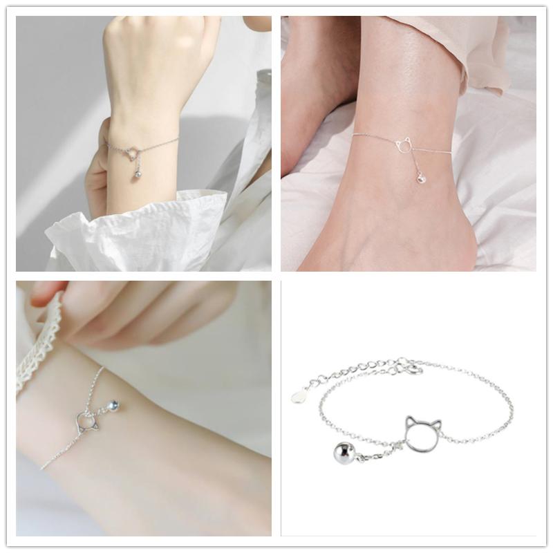 Cute Cat Bell Anklets For Girl Jewelry Pure 925 Silver Bracelet Female Accessories Charm Lady Bracelets Anklets Women Bijou
Cute Cat Bell Anklets For Girl Jewelry Pure 925 Silver Bracelet Female Accessories Charm Lady Bracelets Anklets Women Bijou