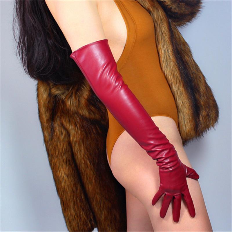 Five Fingers Gloves Fashion Super Long Leather 60cm Over Elbow Simulation PU Deep Wine Red Crimson 3-PUSH60
Five Fingers Gloves Fashion Super Long Leather 60cm Over Elbow Simulation PU Deep Wine Red Crimson 3-PUSH60