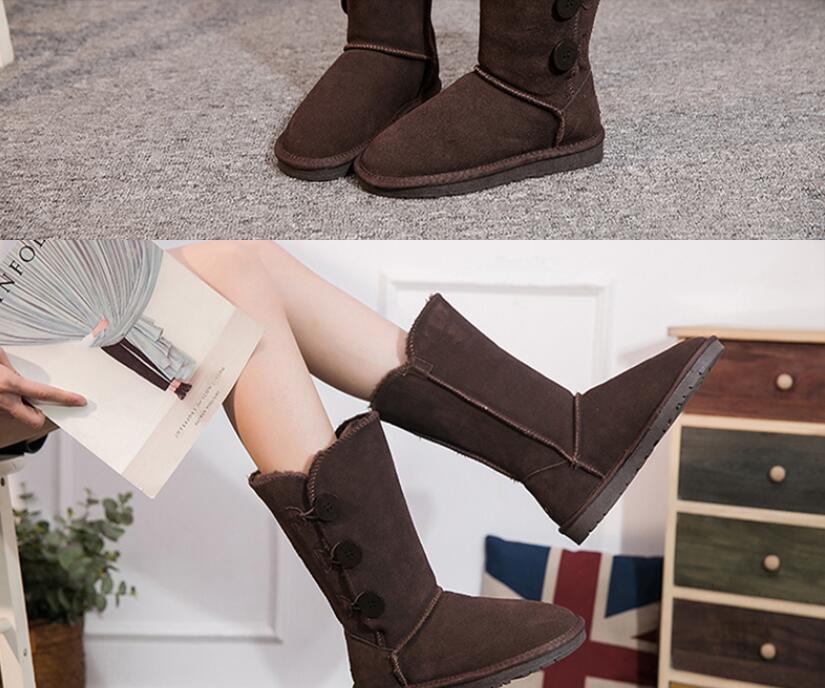 2021 Style For Women Snow Boots Top Cow Split Leather 9 Color Buttons Boot Women's Super Light And Soft Warm Material Snow Boots, Grey 3 buttons
2021 Style For Women Snow Boots Top Cow Split Leather 9 Color Buttons Boot Women's Super Light And Soft Warm Material Snow Boots, Grey 3 buttons