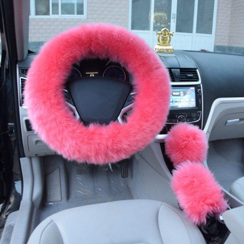 2020 Universal Car Furry Pink Steering Wheel Cover Woolen Gear Knob Shifter Brake 3Pcs Interior Accessories New Fashion
2020 Universal Car Furry Pink Steering Wheel Cover Woolen Gear Knob Shifter Brake 3Pcs Interior Accessories New Fashion